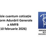 Cuantumul cotizației AMFB anuale, cu aplicabilitate de la 1 aprilie 2026